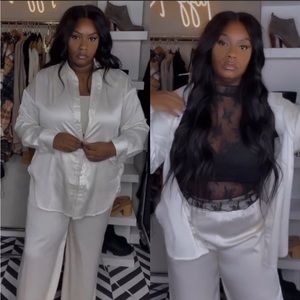 Satin Set - blouse & pants